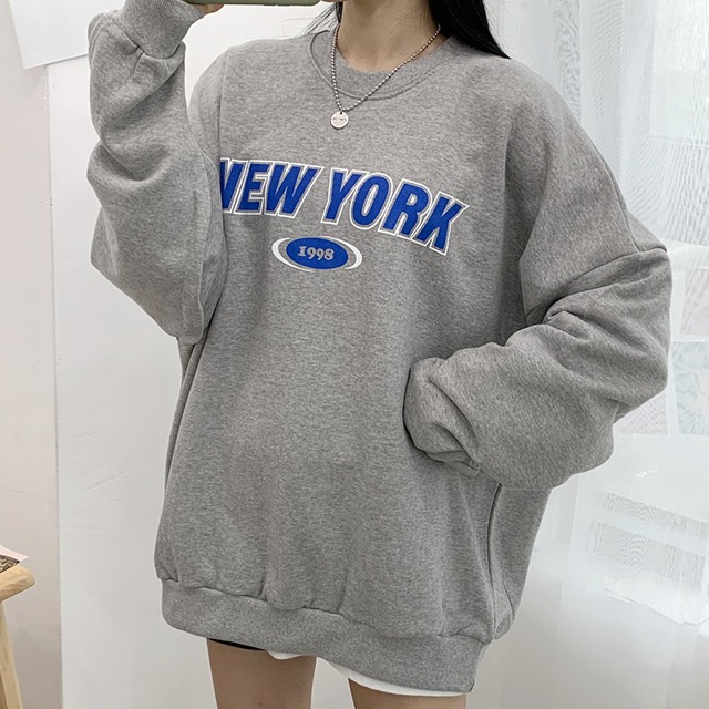 [3단쭈리!] 뉴욕 1998 오버핏 맨투맨 (4color)
